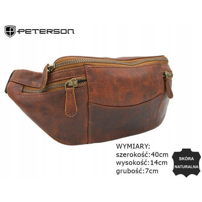 Поясна сумка-нерка Peterson PTN 2507-OLH-0205 TA, коричнева