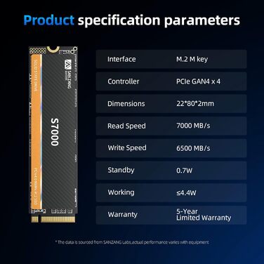 SSD SanZang Master 2TB M.2 NVMe PCIe Gen4 - Швидкий диск для ігор та графіки