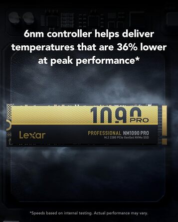 Lexar NM1090 PRO 1TB - SSD PCIe 5.0 Gen5 NVMe: до 14000 МБ/с, для AI, ігор та створення контенту (Laptop/PC)
