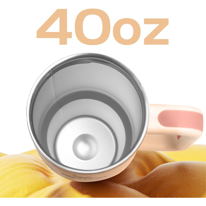 Термокружка WALLFID 40oz з нержавіючої сталі, вакуумна ізоляція, з кришкою, 3 трубочки та щітка для трубочок, для гарячих та холодних напоїв, ідеальна для кави, чаю, смузі та іншого (Рожева)