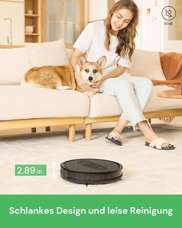 Робот-пилосос Vactidy Nimble T7 з функцією миття підлоги, потужність 2800Pa, час роботи 120 хвилин, керування через Alexa/App/Siri, для видалення шерсті тварин та прибирання килимів