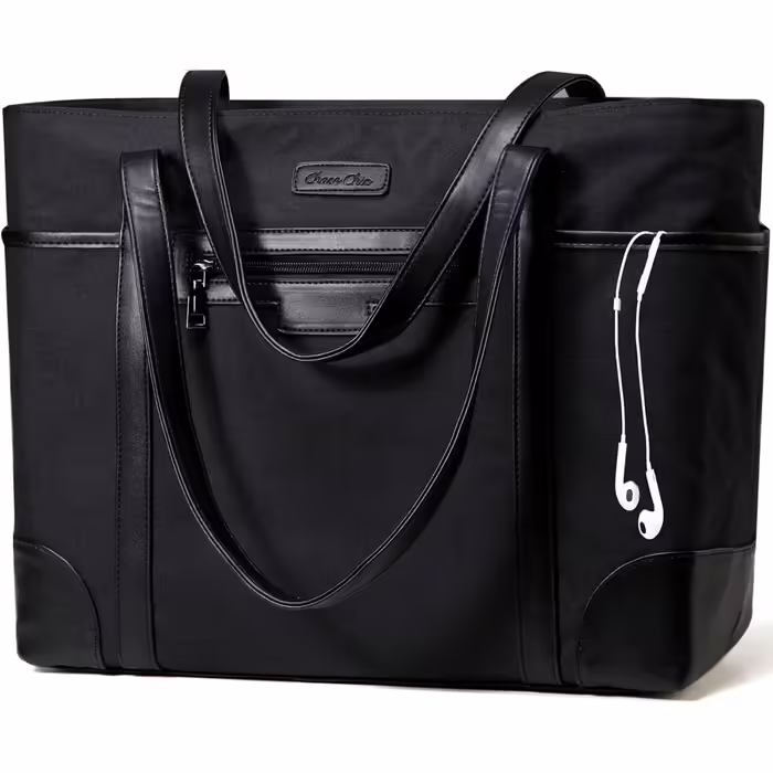 Chase Chic Laptop Handbag Women, Waterproof Large Work Bag Women 17.3 Inch Laptop Bag Shopper Tote Bag with Luggage Strap