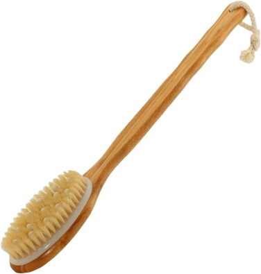 CambOs Bath Brushes with Hog Bristles for Women, Bath Brushes with Long Handle, Back Scrubber for Shower for Men, 41.9 cm