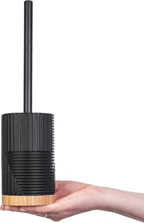 Набір для туалету KADAX: щітка для унітазу з тримачем, чорний (без свердління)