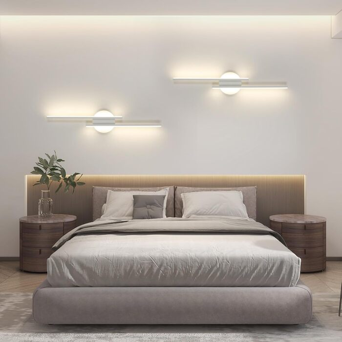LED стінна лампа Mckalen 24W, 60см, тепле біле світло (2700K-4500K) для спальні, коридору, вітальні, сходи