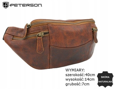 Поясна сумка-нерка Peterson PTN 2507-OLH-0205 TA, коричнева