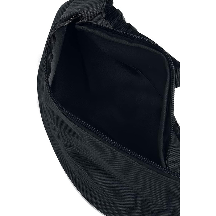Чорна поясна сумка BagBase Unisex з поліестеру, 100% Polyester Basics, для повсякденного носіння, фестивалів та стилю Streetwear