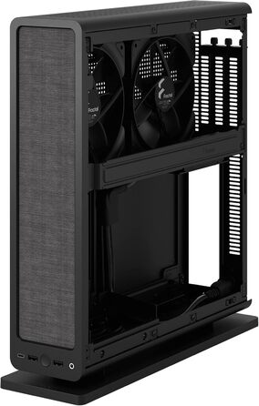 Корпус Fractal Design Ridge Black Mini-ITX для ігрового ПК з PCIe 4.0, 2 вентилятори 140мм PWM, USB Type-C