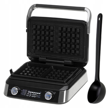 Вафельниця Adler AD 3084, 2400 Вт, LCD-дисплей, 5 програм, чорна