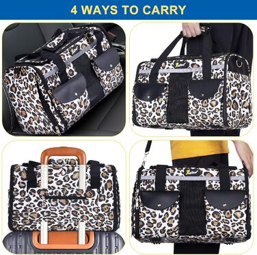 Транспортна переноска для собак та котів, складана, Leopard