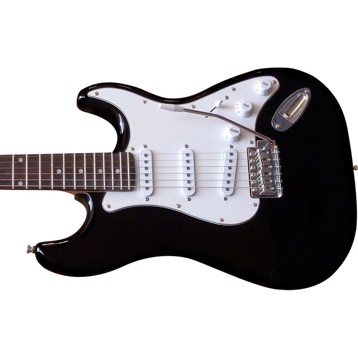 Електрогітара GW25 з підсилювачем 45W, чохлом, струнами та медіатором (чорна)