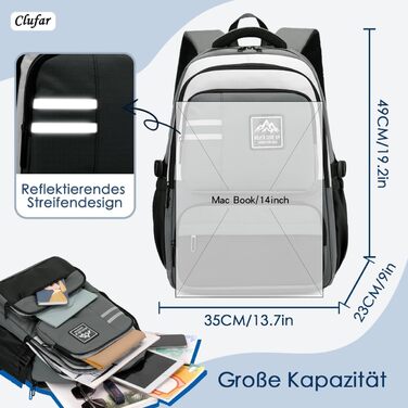 Водонепроникний рюкзак для підлітків: шкільний, для коледжу, роботи (зелений)