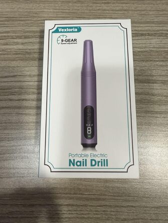 Електричний фрезер для нігтів 11 в 1, професійний, для гель та акрил, регулювання швидкості, манікюр та педикюр, фіолетовий