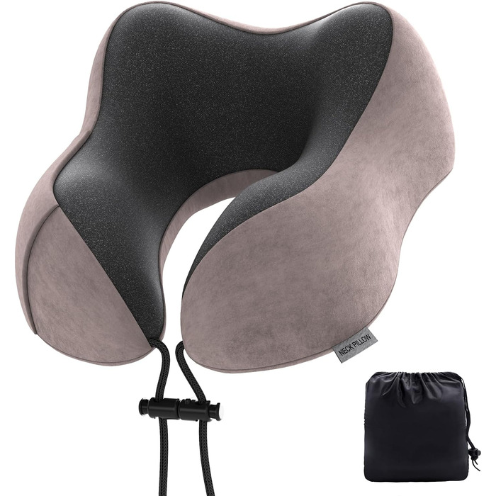 Подушка для шиї Sender Reisekissen з Memory Foam - легка, для подорожей (рожевий)