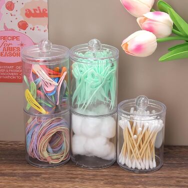 Організатор для косметики MIGUIWOR (3 шт.) - ватний диск, ватяні палички, прозорий