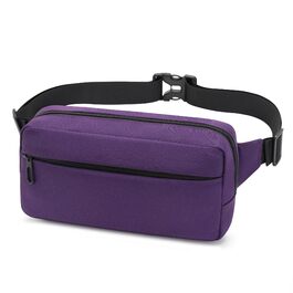 Поясна сумка на пояс для чоловіків та жінок, велика місткість, водовідштовхувальна, з регульованим ремінком, для активного відпочинку, бігу, ходьби, подорожей (Темно-фіолетовий)