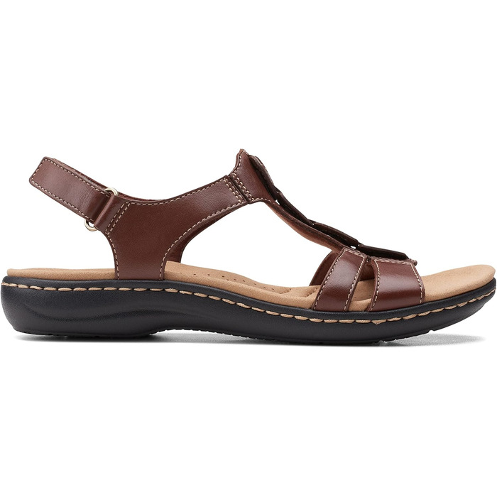 Босоніжки Clarks Laurieann Kay жіночі бежеві (38 EU) - шкіряні сандалі на плоскій підошві