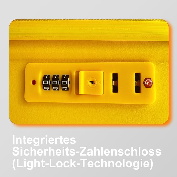 Чемодан Ribelli Handgepäck, 70л, жорсткий, з телескопічним ручками та TSA-замком, на 4 колесах, комплект L-XL-XXL