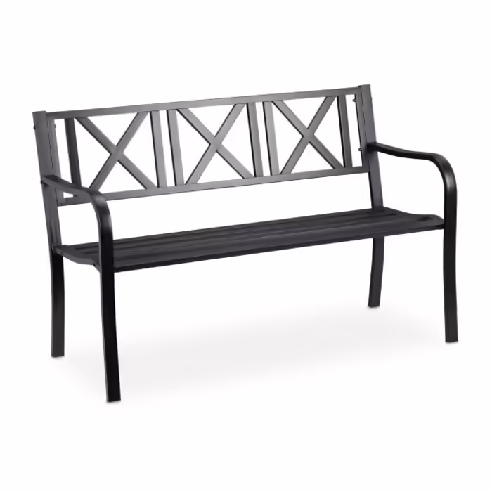 Relaxdays Metal Garden Bench