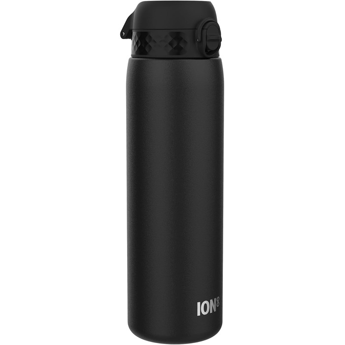Ion8 Vacuum Insulated Stainless Steel Water Bottle, 1 Liter, 920 ml, Leak-Proof, One-Handed Opening, Secure Locking, Dishwasher Safe, Carrying Handle, Durable, Ideal for Sports and Yoga
