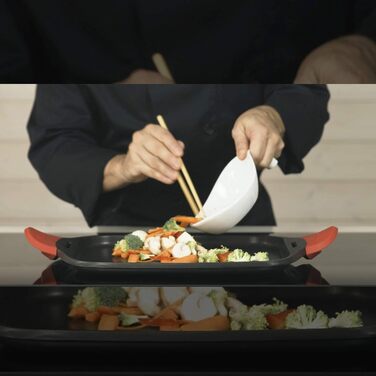 CASTEY IP45 Grill Pans, Aluminium, 45 cm, Black