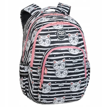Багатовідсіковий шкільний рюкзак CoolPack (білий, чорний, рожевий), 21 л