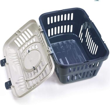 Транспортний бокс для котів Transportbox Katze Open Top - блакитний, 49 x 34 x 32 см