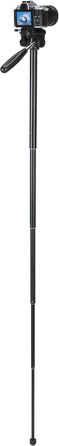 Штатив відео MOJOGEAR 140 см з тримачем для смартфона - штатив для камери, DSLR, телефону, з кульковою головкою, швидкознімною платформою, сумкою, SAB234 (167 см)