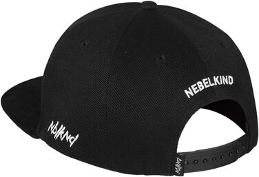 Snapback кепка Nebelkind для чоловіків та жінок, чорний замш, універсальний розмір, регульована, стильна бейсболка в стилі streetwear, ретро