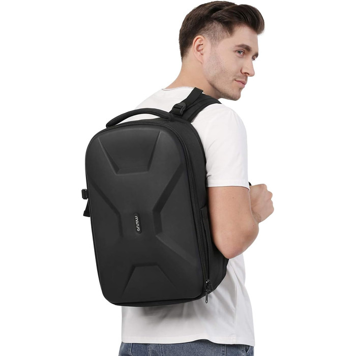 MOSISO Рюкзак для камери, DSLR/SLR/беззеркальна фототехніка, 15-16 дюймів, водонепроникний, з відділенням для штатива та ноутбука, сумісний з Canon/Nikon/Sony, чорний