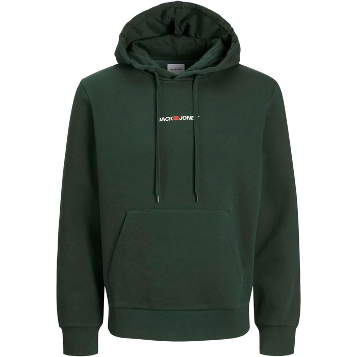 Набір худі для чоловіків JACK & JONES (2 шт.), бавовняний світшот з каптуром, чорний та темно-зелений, розмір L