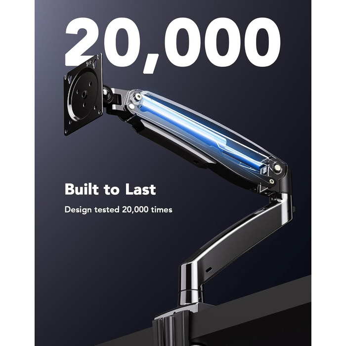 Кріплення для монітора HUANUO, 49 дюймів, ультраширокий, до 12 кг, з USB, VESA 75x75/100x100 мм, чорний