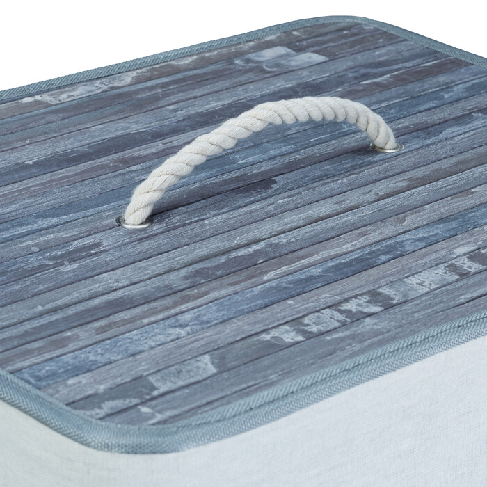 Relaxdays Bamboo Laundry Basket, Square