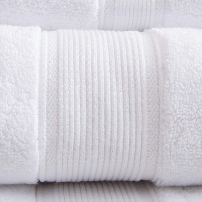 Luxurious Turkish bath towels, 800 g/m², 100% cotton, highly absorbent, long, oversized, linen-cotton blend, bath towel set, 8-piece, including 2 bath towels, 2 hand towels, and 4 washcloths, white