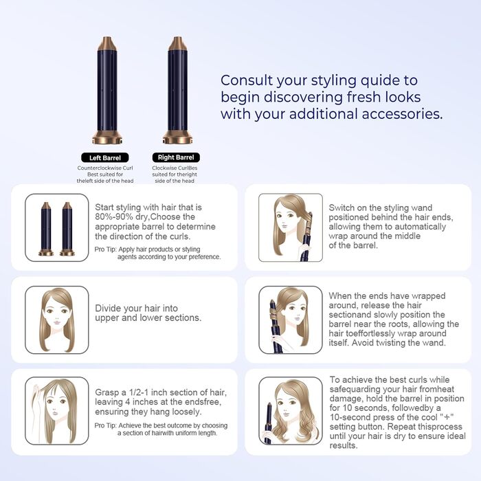 Набір для укладки волосся 5 в 1: фен, плойка, щітка, термощітка, стайлер (блакитний)