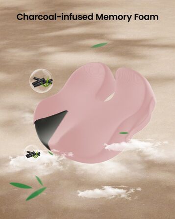 Ортопедична подушка для сидіння ProtoArc для офісного крісла: ергономічна, з піною Memory Foam, для рівномірного розподілу тиску, для комфорту протягом дня (роликове крісло, автомобіль) (Рожевий, Великий)