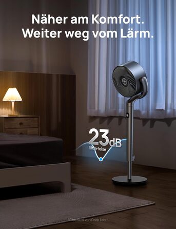 Вентилятор підлоговий Dreo з Wi-Fi, 102 см, 3 режими, 8 швидкостей, срібний, 102 см, 1200 м³/год