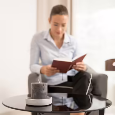 Relaxdays Side Table Glass and Metal Round