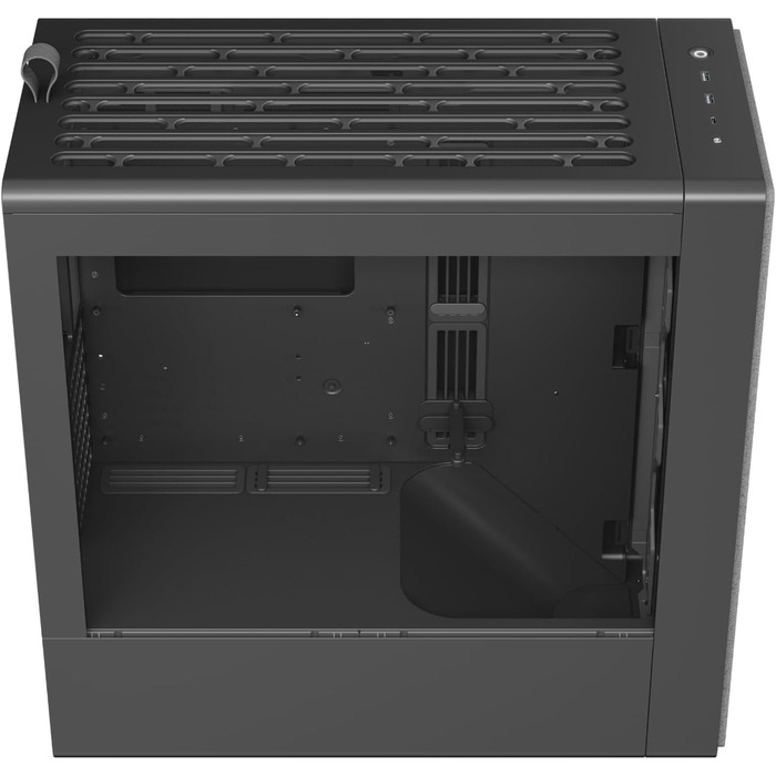 Корпус ПК HAVN Midi-Tower з 3 вентиляторами, Top Airflow, скло, чорний