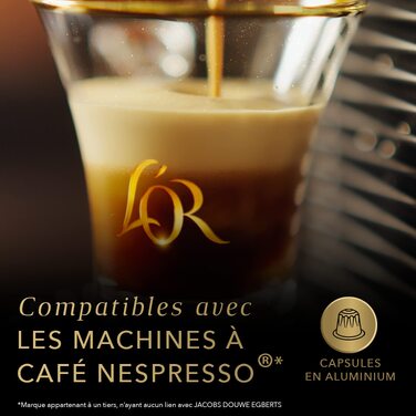 Кавові капсули L'OR Espresso Ristretto для Nespresso, 100 шт (10 упаковок по 10 капсул)