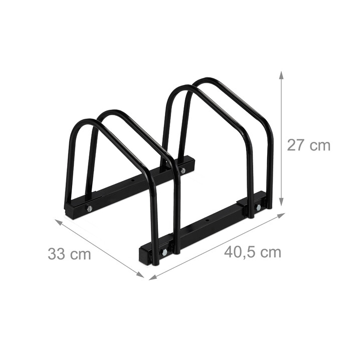 Relaxdays 2-bike bicycle stand, black