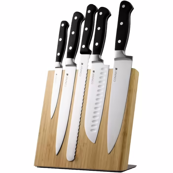 Coninx Magnetic Knife Block Unfilled, 23x22cm Magnetic Knife Holder, Knife Stand for Safe, Clean, and Orderly Storage of Knives Robust Knife Block Without Knives