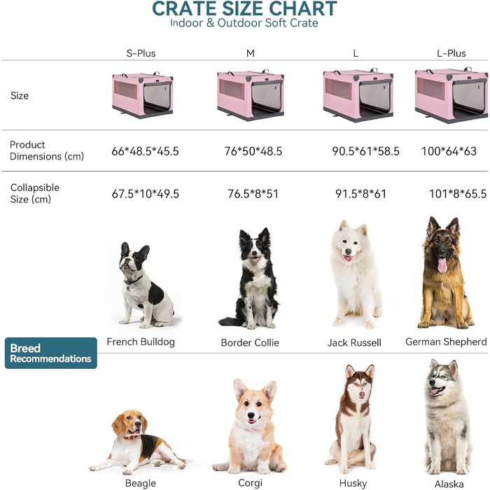 Транспортна переноска для собак та котів Petsfit, складана, для подорожей та авто, рожева, M