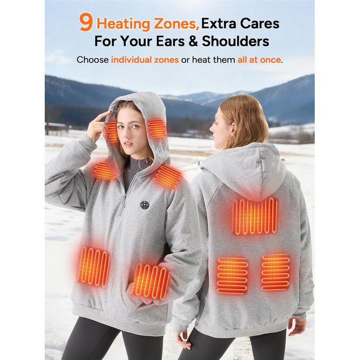 Обогріваючий жилет Dr.Prepare для чоловіків та жінок. Електричний жилет з регулюванням температури, унісекс. Ідеально для активного відпочинку, спорту та подорожей. (XXL, Сірий)