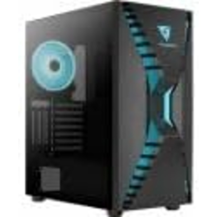 Корпус Aerocool Cronus Mid Tower для ігрового ПК з RGB підсвічуванням, вентилятором 140 мм та скляною бічною панеллю, підтримкою водяного охолодження та кабелеуправлінням, чорний