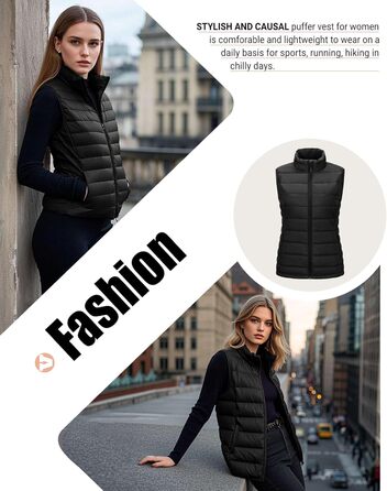 Жіноча степна жилетка Outdoor Ventures: тепла, легка, для туризму та велоспорту, з капюшоном, чорна, XL