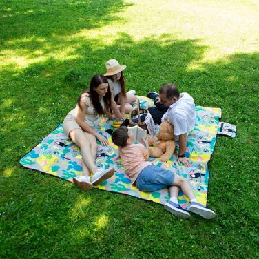 Плед для пікніка Meteor Tropics XXL (175x200 см) водонепроникний, термоізоляційний, для кемпінгу, саду, пляжу