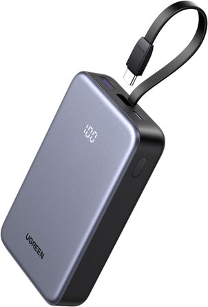 Power Bank UGREEN 20000mAh 22.5W з USB-C кабелем: заряд для iPhone, Samsung Galaxy та інших