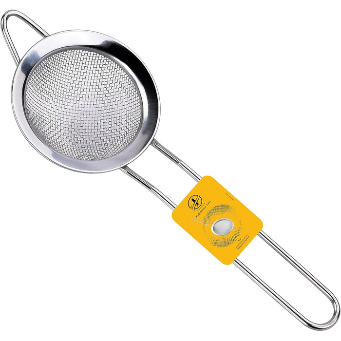 Набір сит Jojeys 3 розмірів - металеві сита з нержавіючої сталі, дрібний отвір - кухонне сито з нержавіючої сталі для приготування їжі та випічки, придатне для миття в посудомийній машині (8см)