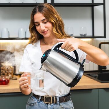 Електричний чайник Cecotec Thermosense 210 Steel, 1.7 л, 2200 Вт, корпус із нержавіючої сталі, база 360°, захист від перегріву